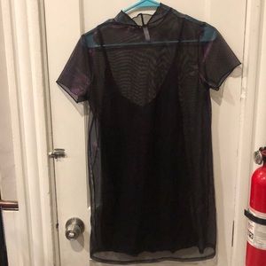 Sheer Over Layer w/ black slip